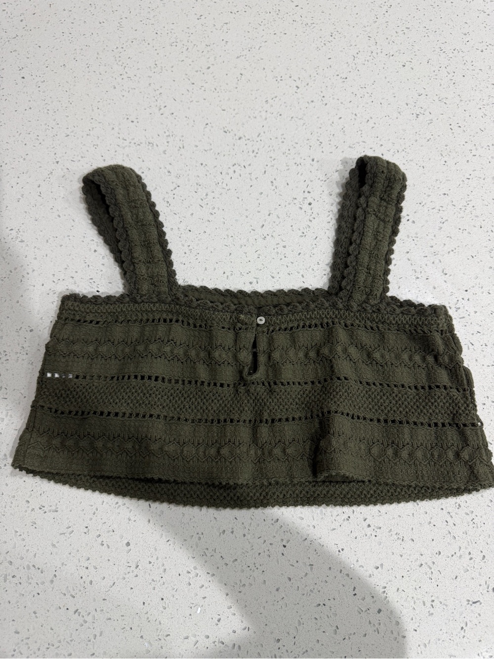 aerie Olive Crochet Knit Tank Top for Kids
